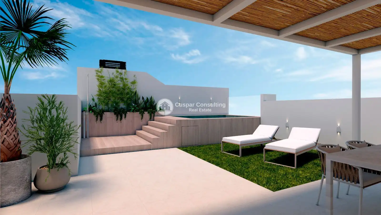 Terrassa de Apartament en venda en Pilar de la Horadada amb Aire condicionat, Calefacció i Jardí privat