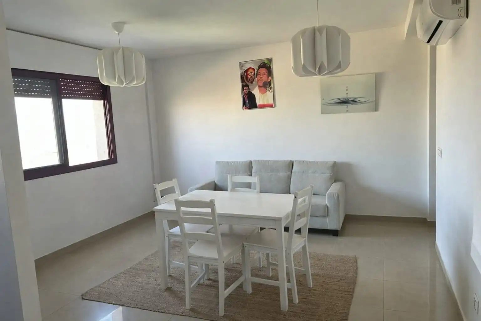 Sala d'estar de Apartament en venda en La Ràpita amb Aire condicionat, Parquet i Moblat