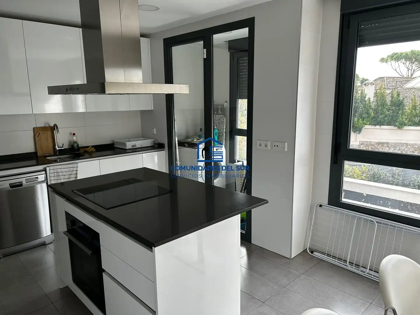 Küche von Wohnung zur Miete in El Puerto de Santa María mit Klimaanlage, Privatgarten und Terrasse