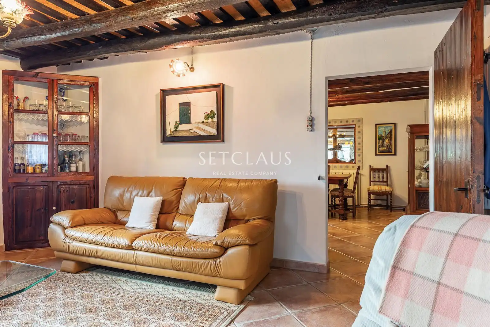 Sala d'estar de Finca rústica en venda en Sant Feliu de Buixalleu amb Aire condicionat, Calefacció i Terrassa