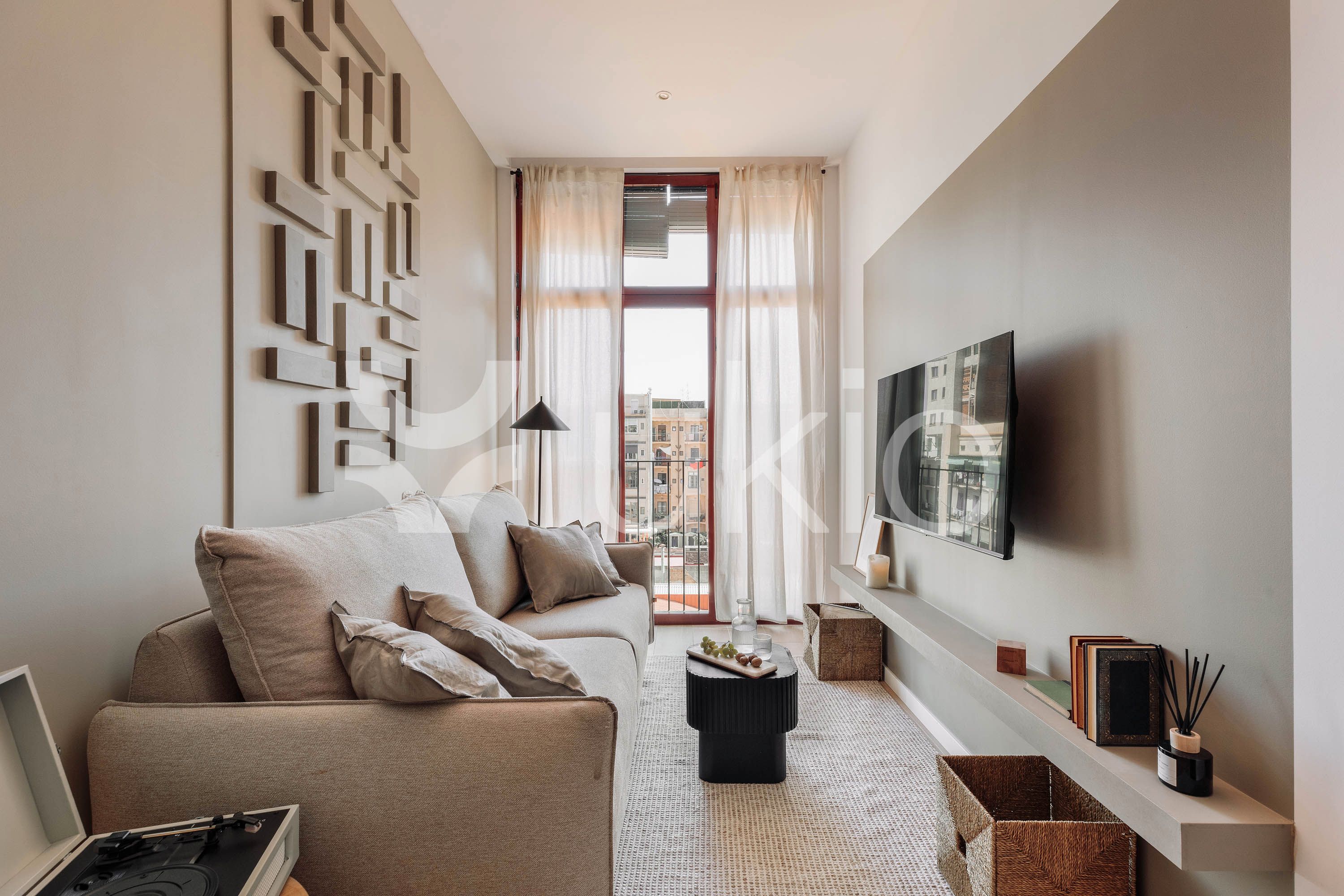 Living room of Apartment to rent in  Barcelona Capital  with Air Conditioner, Heating and Furnished