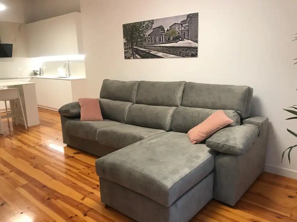 Sala de estar de Apartamento de alquiler en  Pamplona / Iruña con Calefacción, Amueblado y Horno