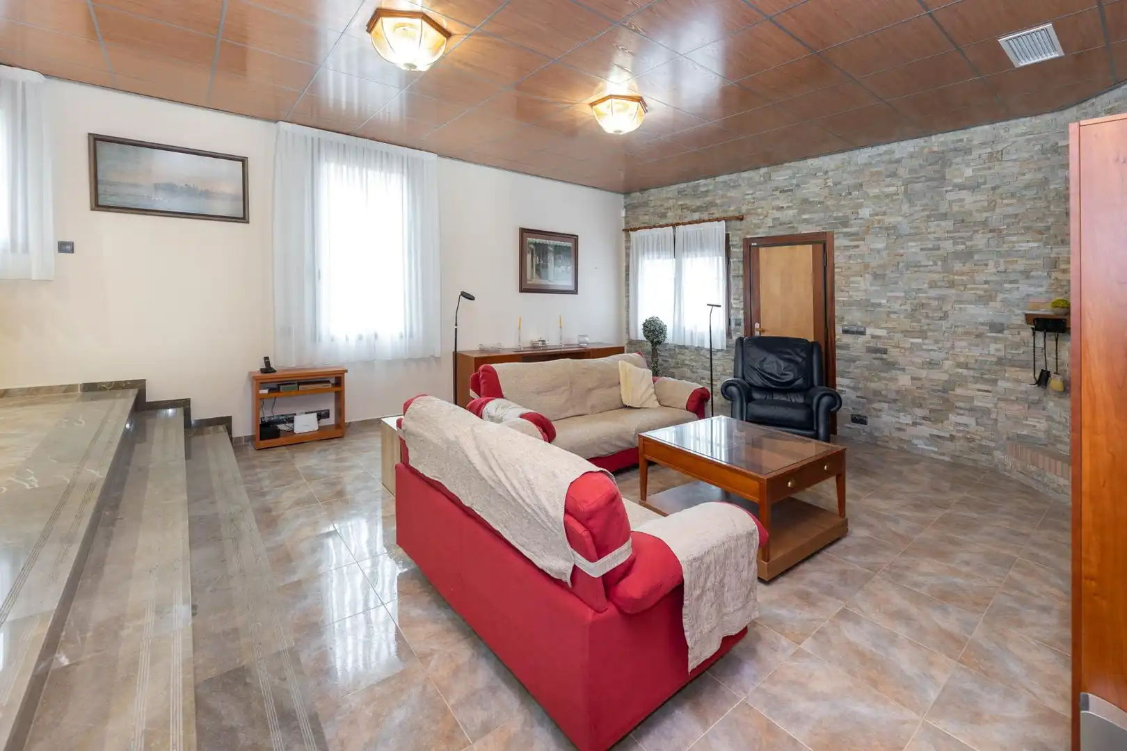 Sala de estar de Casa o chalet en venta en Albolote con Terraza, Trastero y Piscina