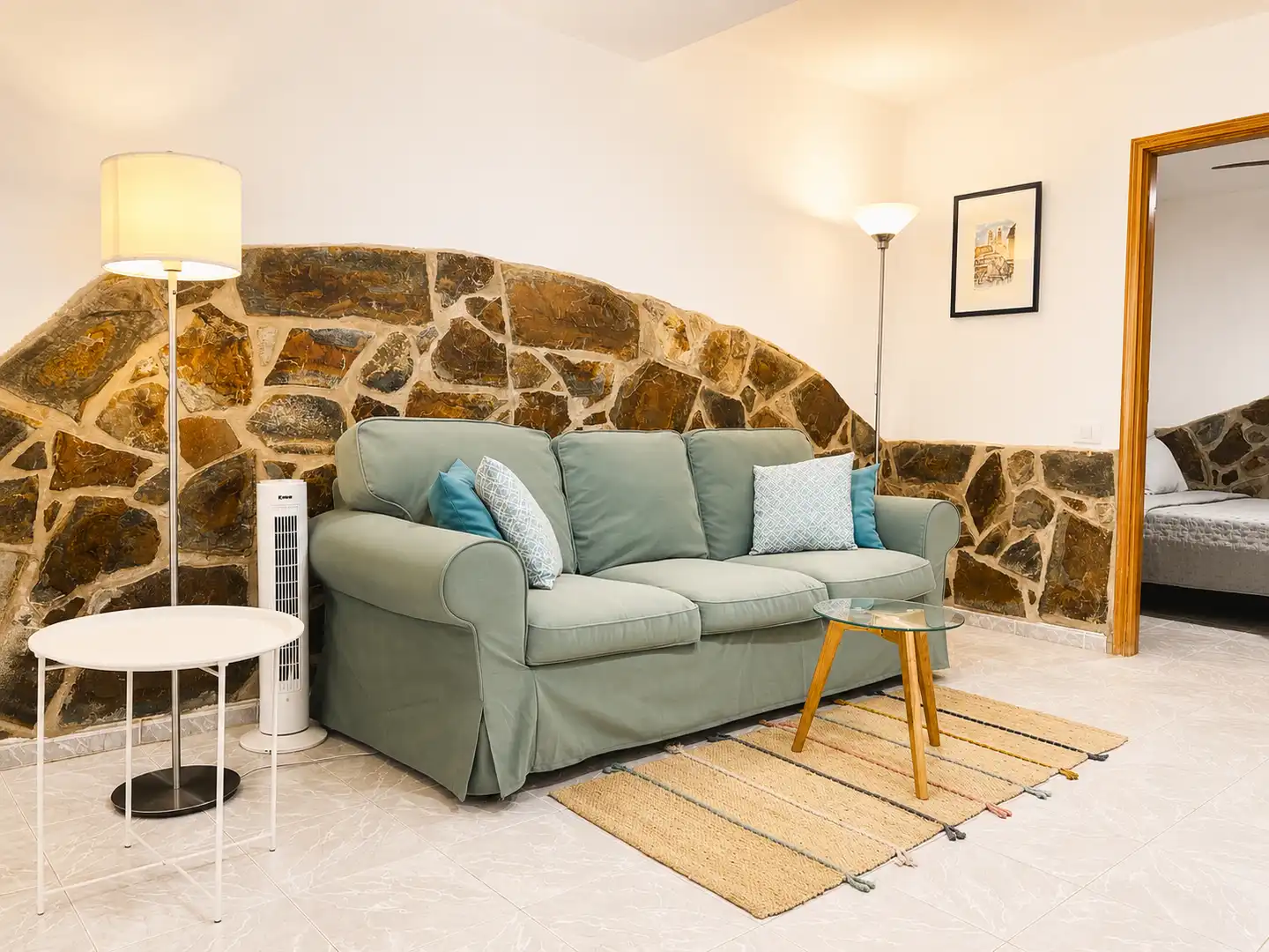 Sala d'estar de Casa o xalet en venda en San Bartolomé de Tirajana amb Aire condicionat, Jardí privat i Terrassa