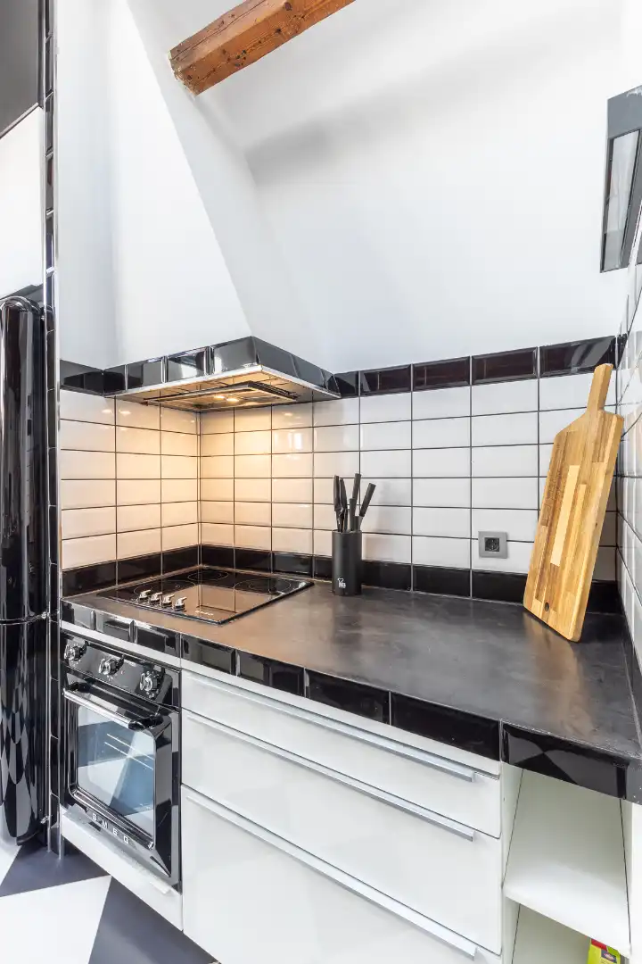 Cocina de Ático de alquiler en Madrid con Aire acondicionado, Calefacción y Parquet