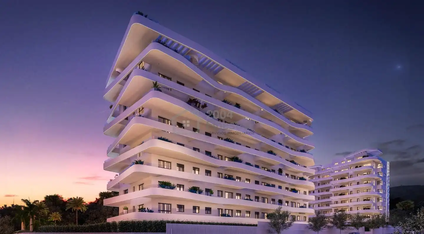 Vista exterior de Piso en venta en Villajoyosa / La Vila Joiosa con Aire acondicionado, Jardín privado y Terraza