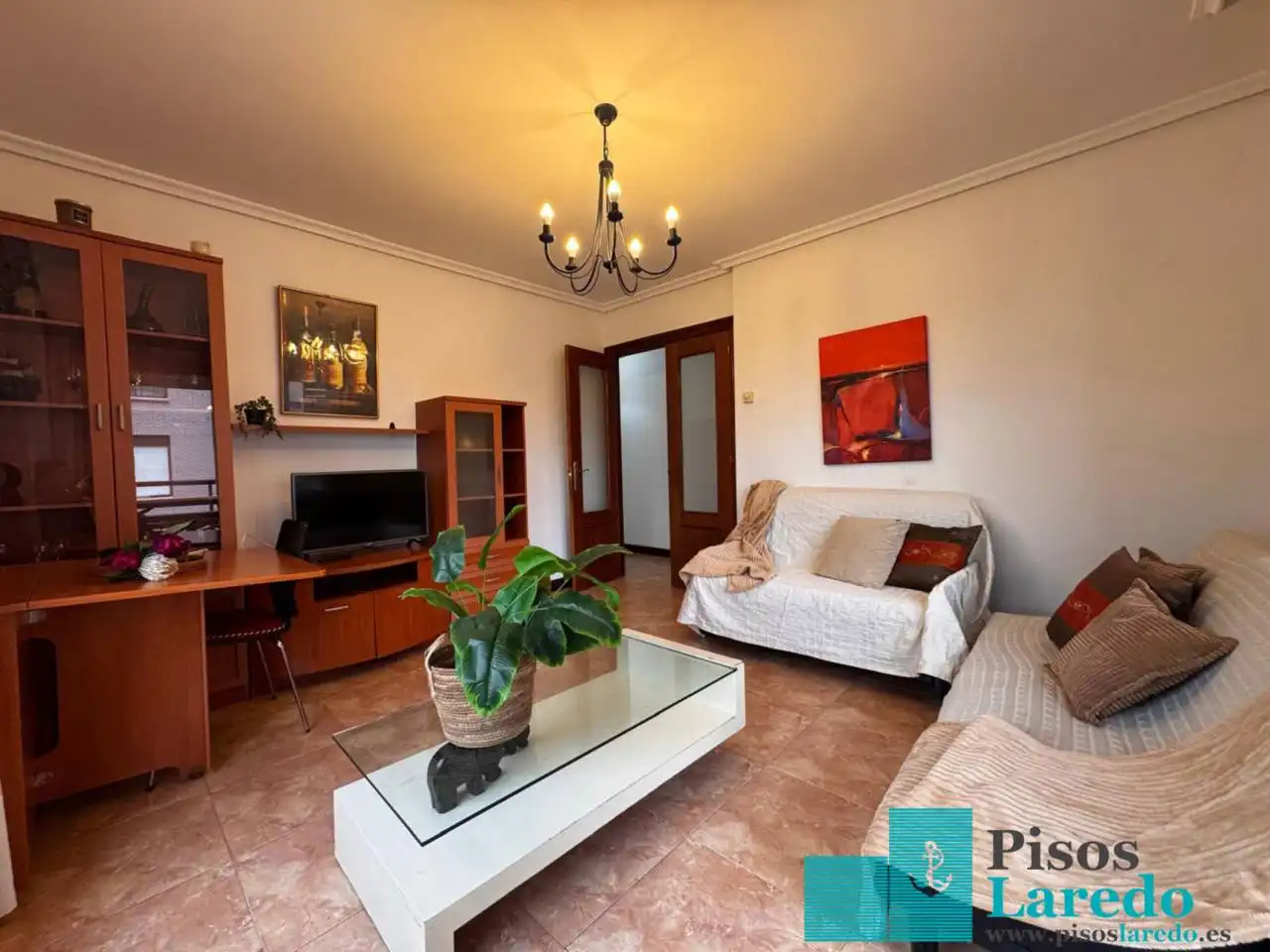Living room of Flat for sale in Bárcena de Cicero  with Heating, Terrace and Furnished