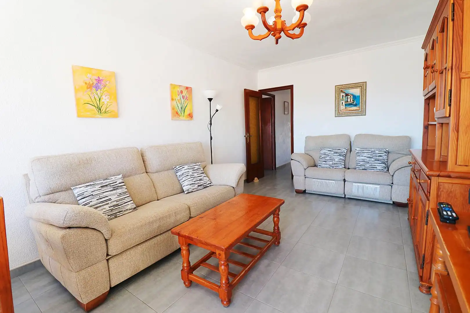 Sala de estar de Piso en venta en Guardamar del Segura con Terraza, Amueblado y Lavadora