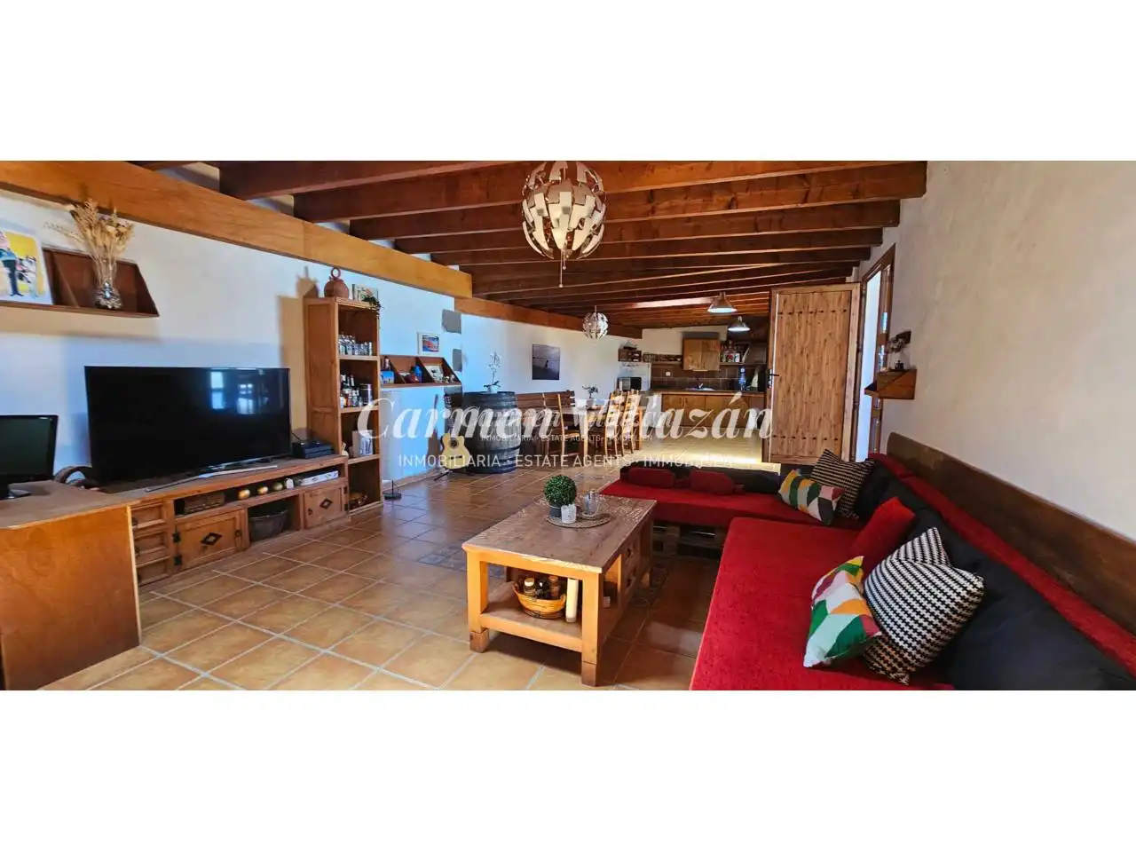 Sala de estar de Casa o chalet en venta en Tuineje con Jardín privado, Terraza y Piscina
