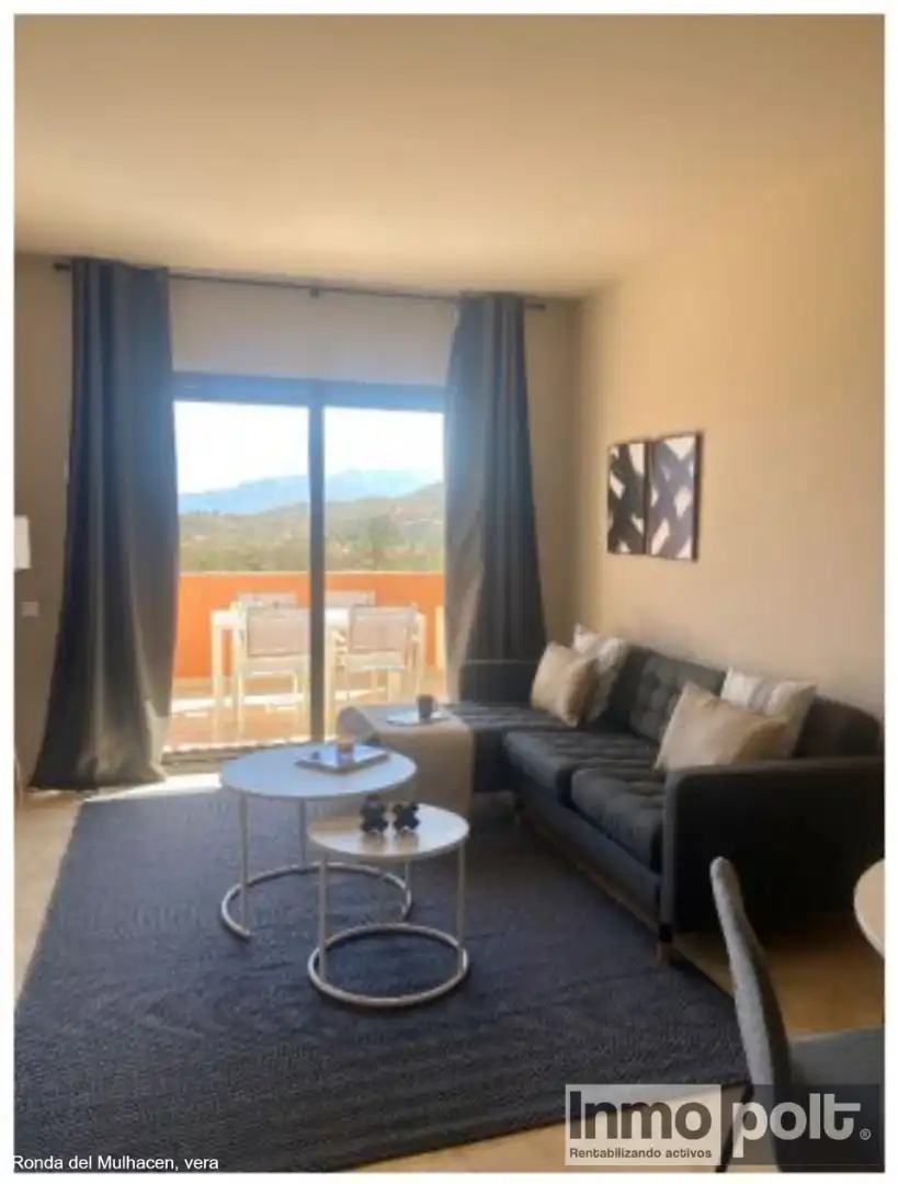 Wohnzimmer von Wohnung zur Miete in Vera mit Klimaanlage, Heizung und Privatgarten