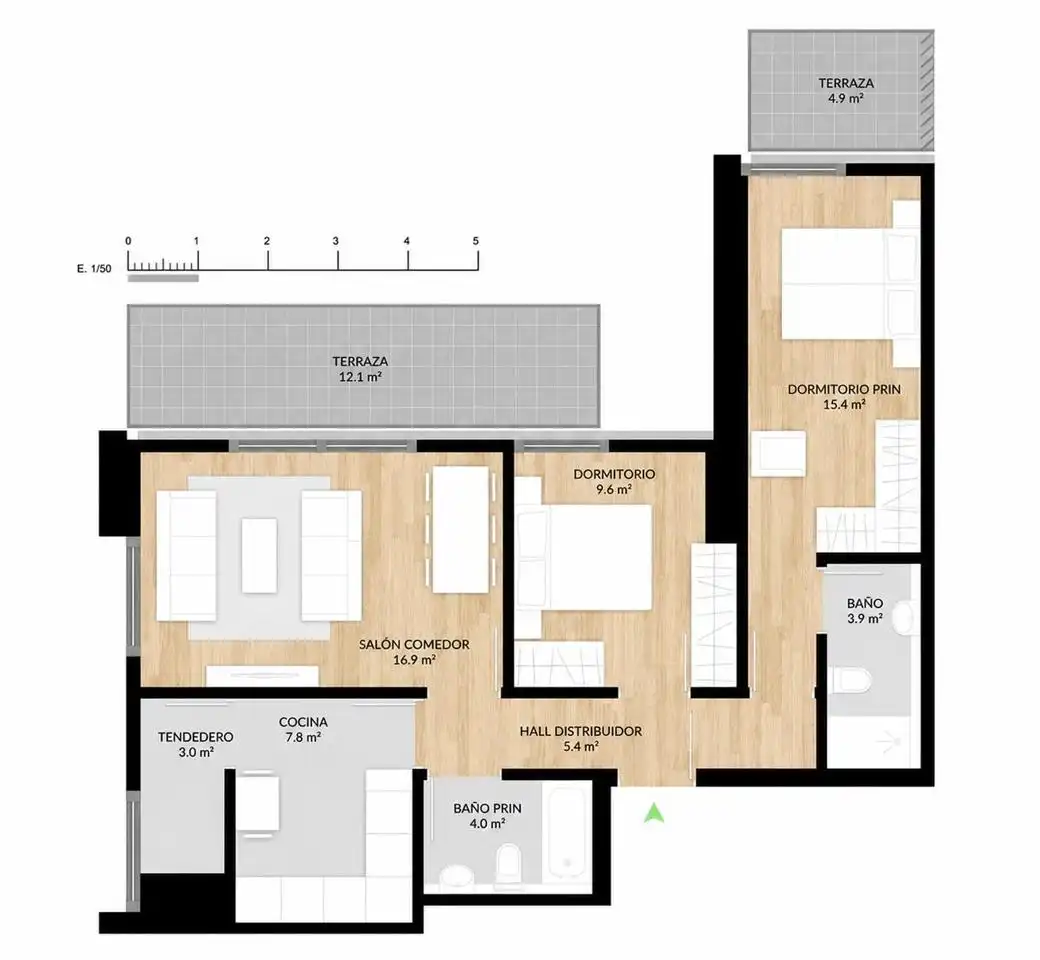 Flat for sale in Bilbao   with Air Conditioner, Heating and Private garden