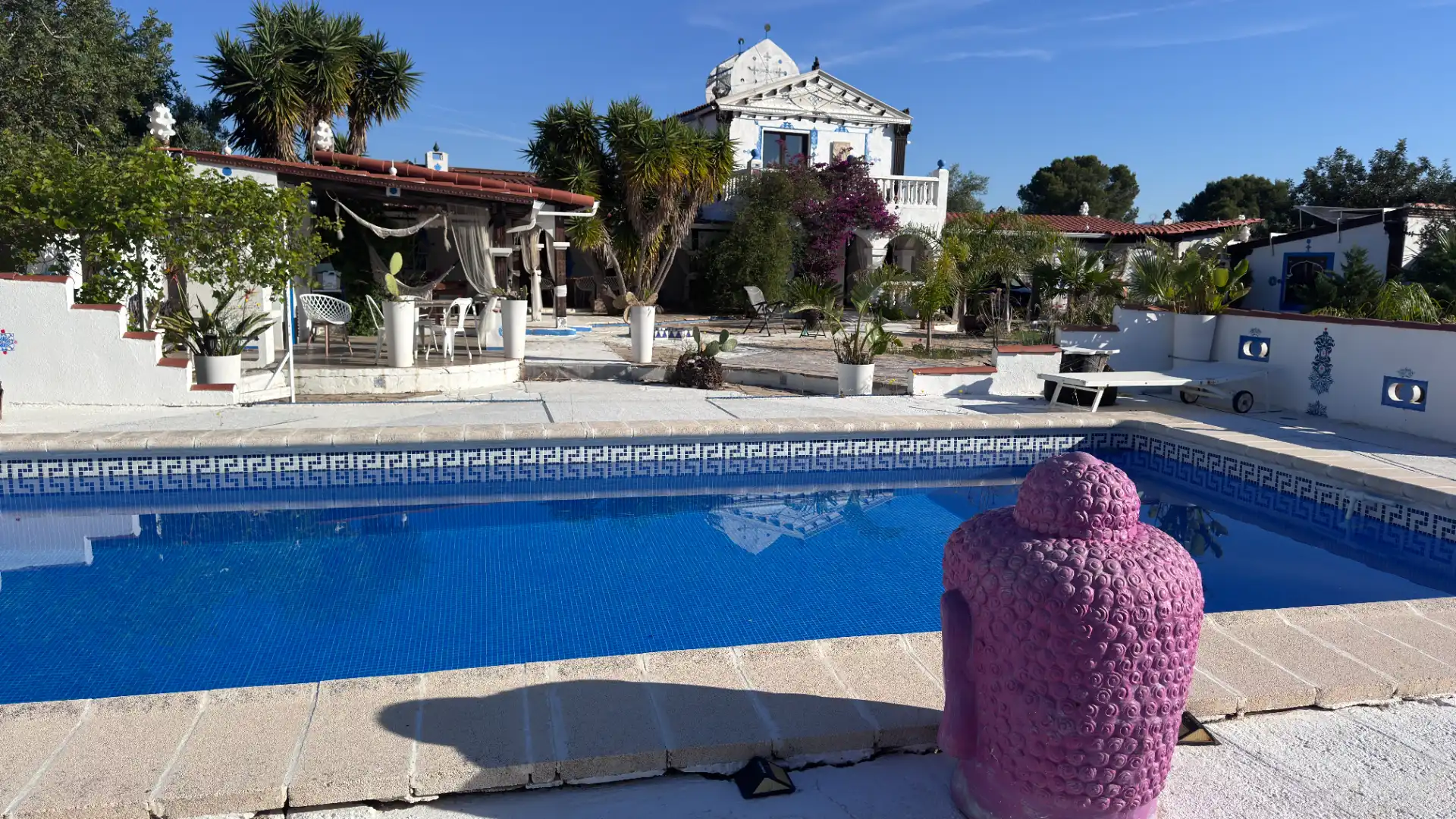 Garten von Haus oder Chalet zur Miete in L'Ametlla de Mar  mit Klimaanlage, Privatgarten und Schwimmbad