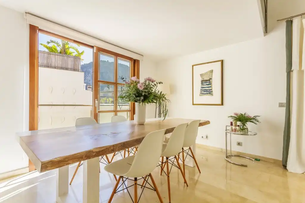 Dining room of Country homes for sale in Pollença  with Air Conditioner, Heating and Private garden
