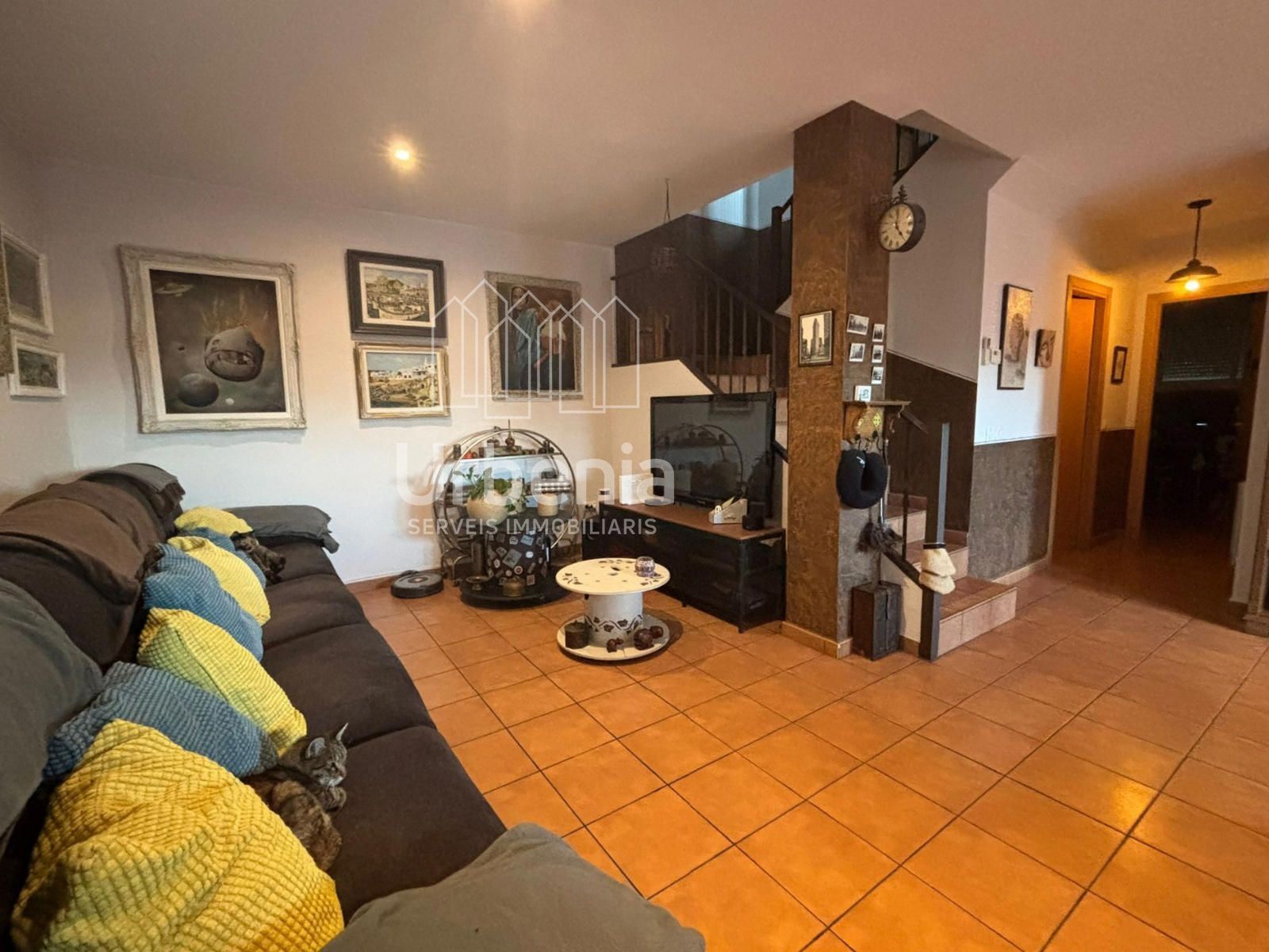 Sala d'estar de Casa o xalet en venda en Tordera amb Aire condicionat, Calefacció i Terrassa