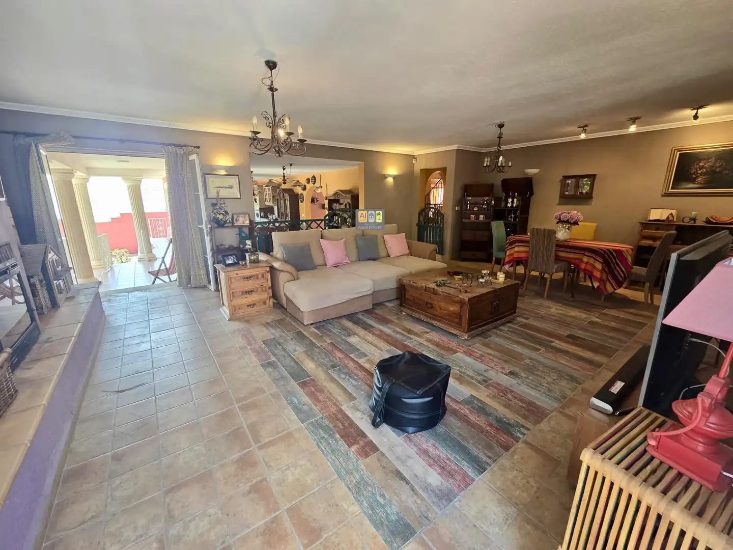 Sala de estar de Casa o chalet en venta en La Nucia con Aire acondicionado, Jardín privado y Terraza
