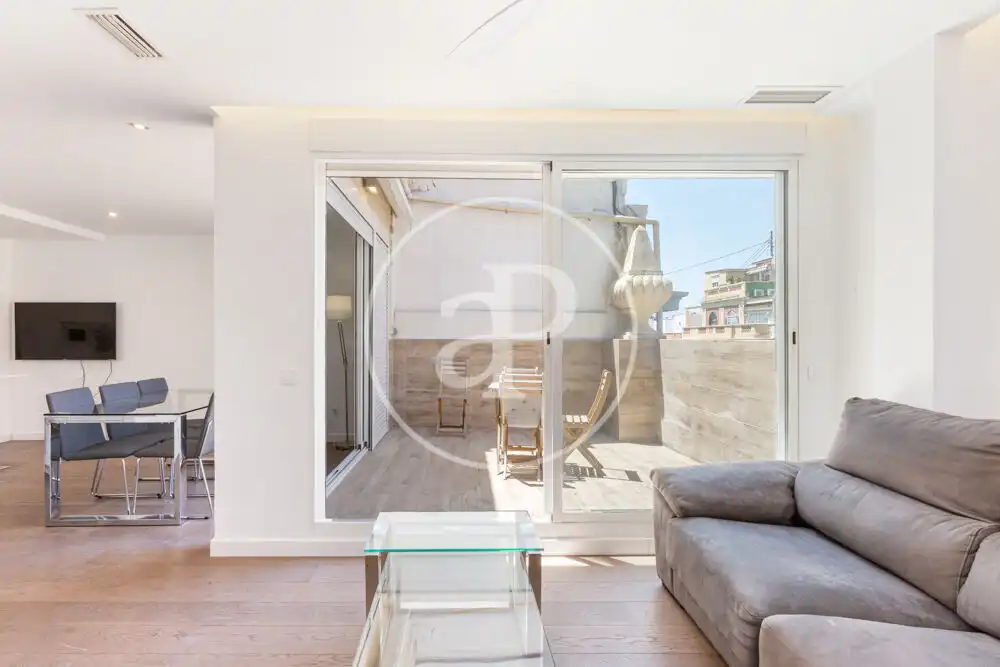 Wohnzimmer von Wohnung zur Miete in Valencia mit Klimaanlage, Terrasse und Abstellraum