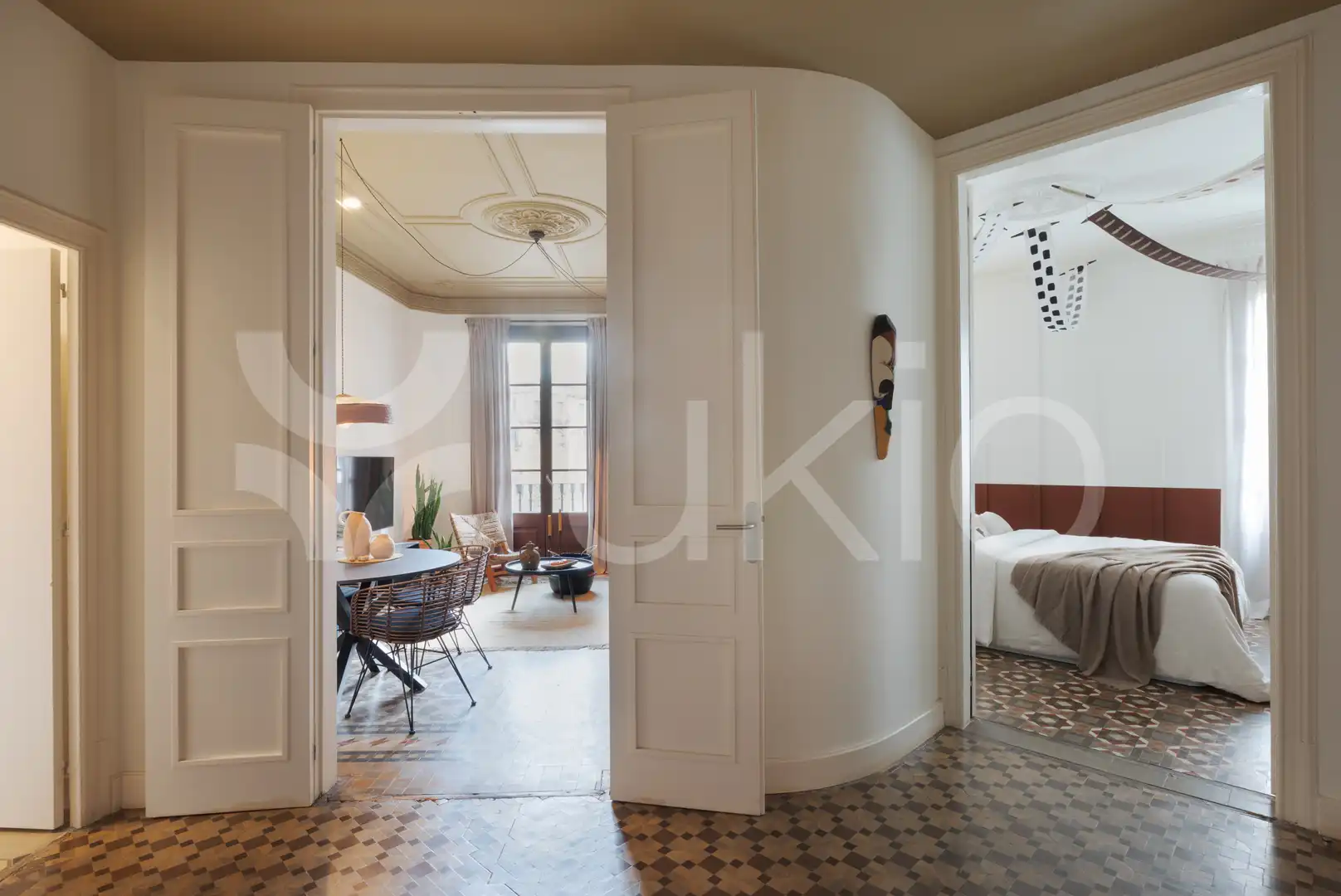 Habitación de Apartamento de alquiler en Barcelona con Aire acondicionado, Calefacción y Amueblado