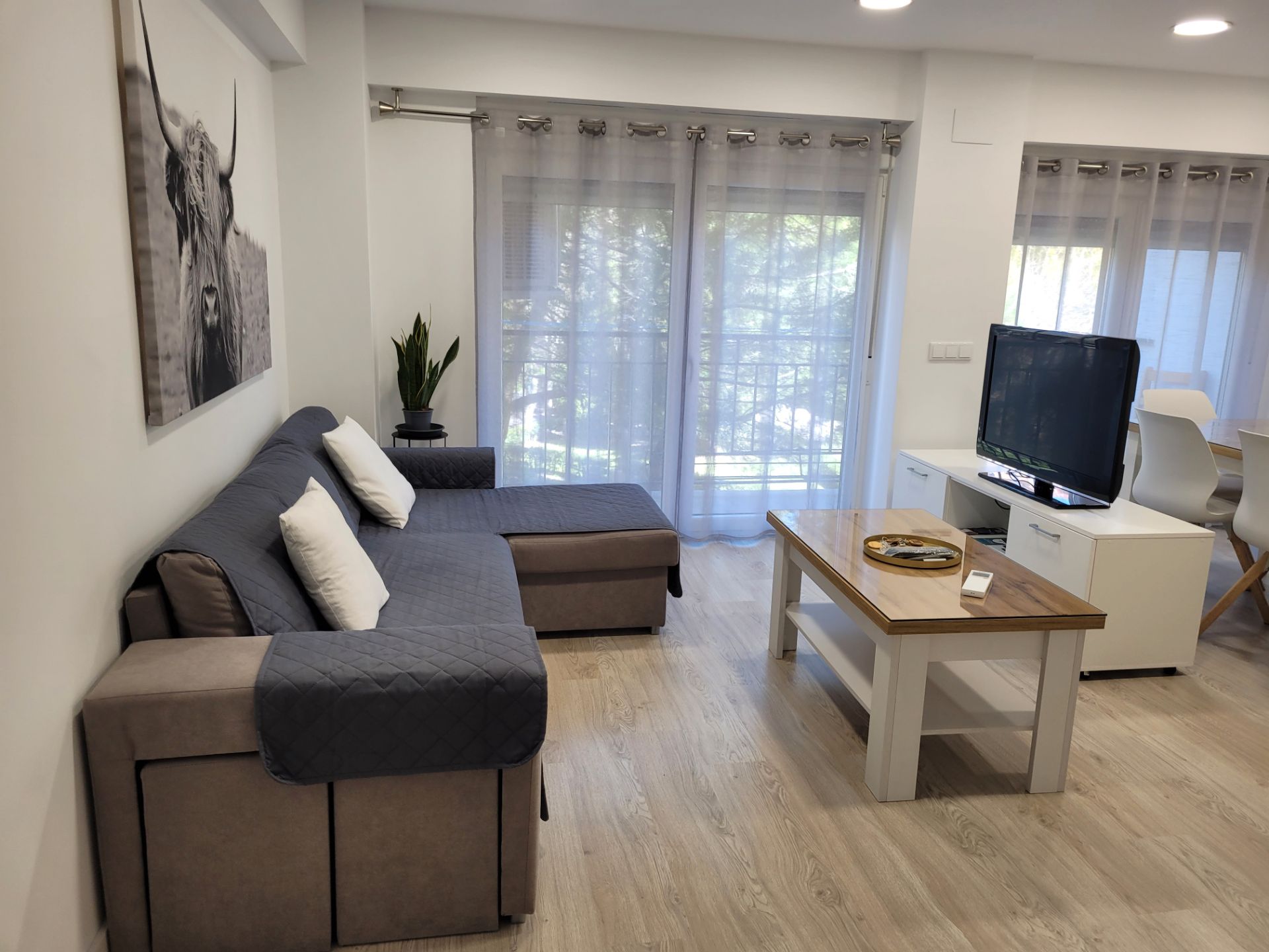 Sala d'estar de Pis de lloguer en Cuenca Capital amb Aire condicionat, Calefacció i Parquet