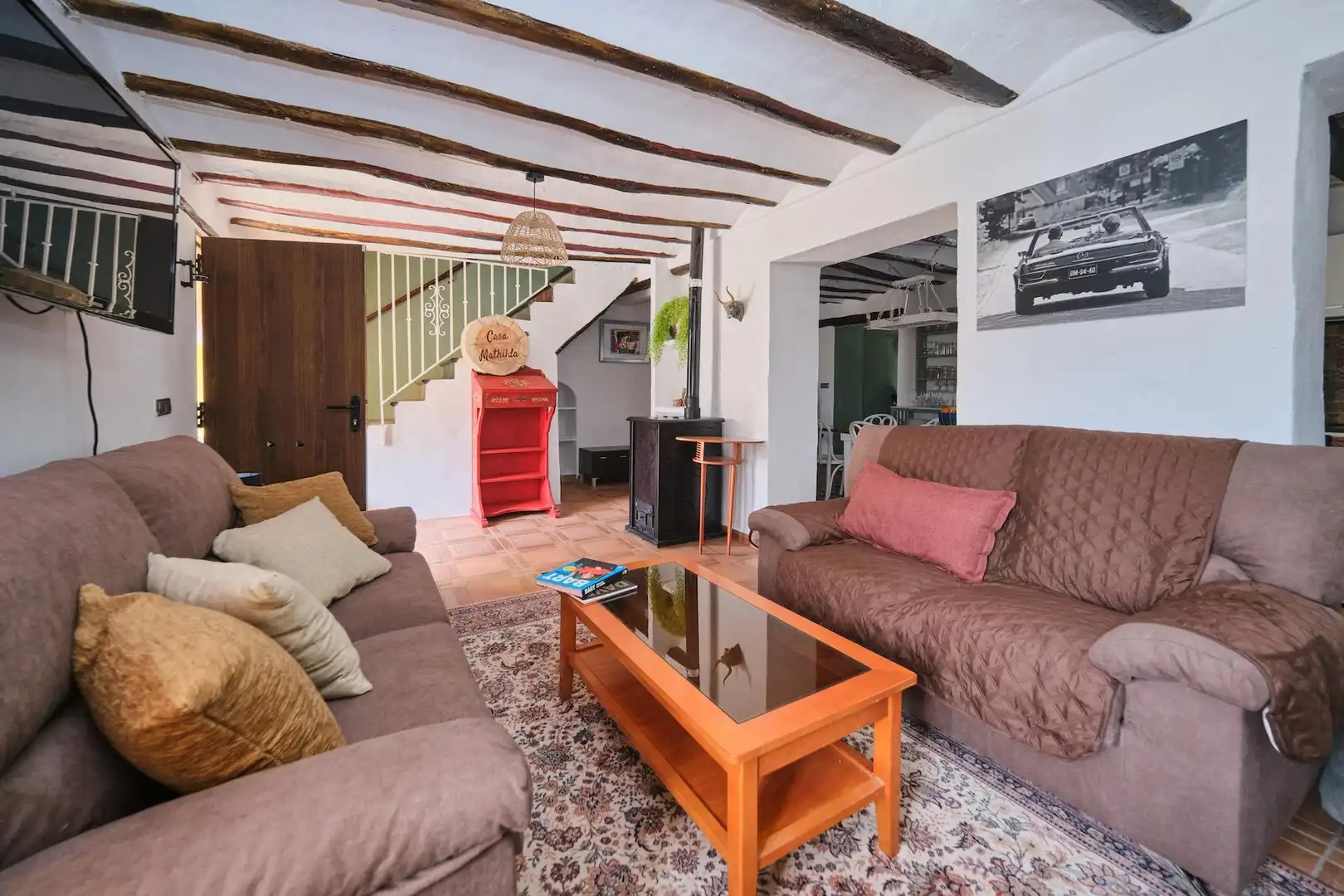 Sala d'estar de Finca rústica en venda en Fornes amb Aire condicionat, Jardí privat i Traster