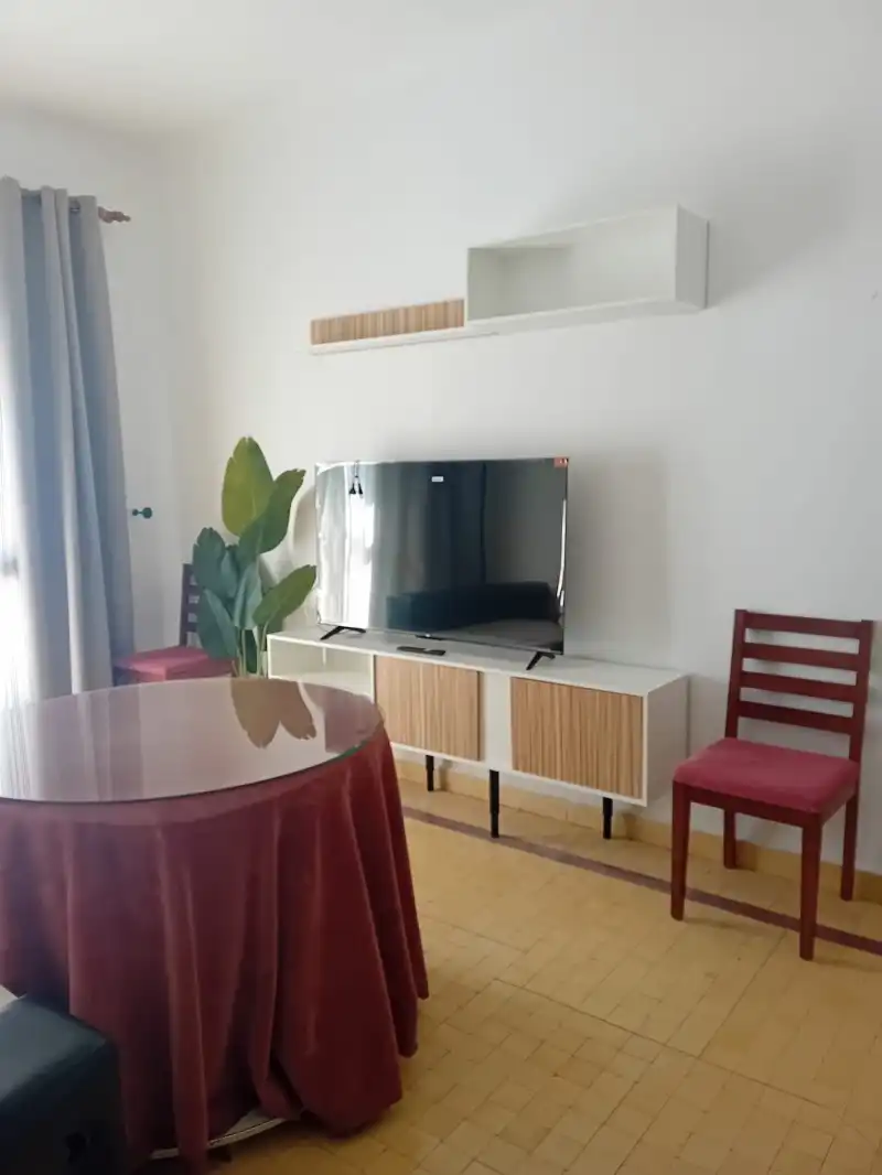 Sala d'estar de Pis de lloguer en Cáceres amb Jardí privat