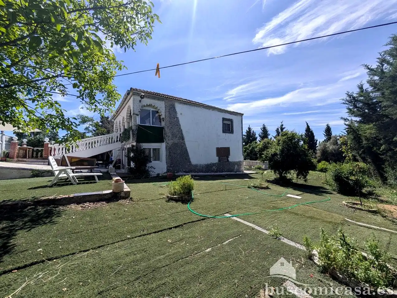 Vista exterior de Finca rústica en venda en Linares amb Aire condicionat, Jardí privat i Terrassa