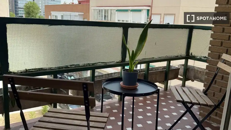 Terrassa de Apartament per a compartir en Madrid amb Aire condicionat, Calefacció i Terrassa