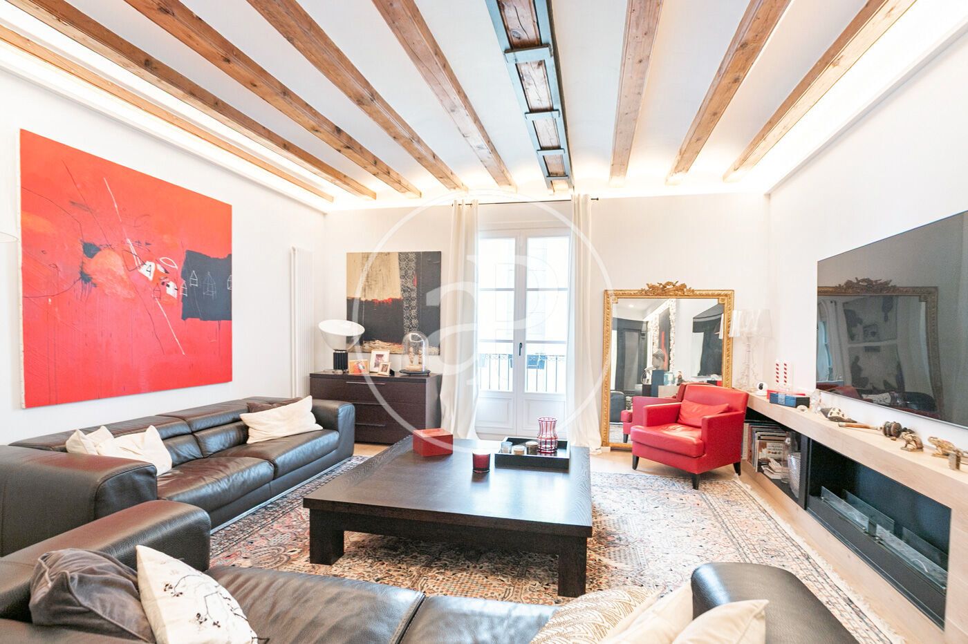 Sala de estar de Piso en venta en  Barcelona Capital con Aire acondicionado, Calefacción y Balcón