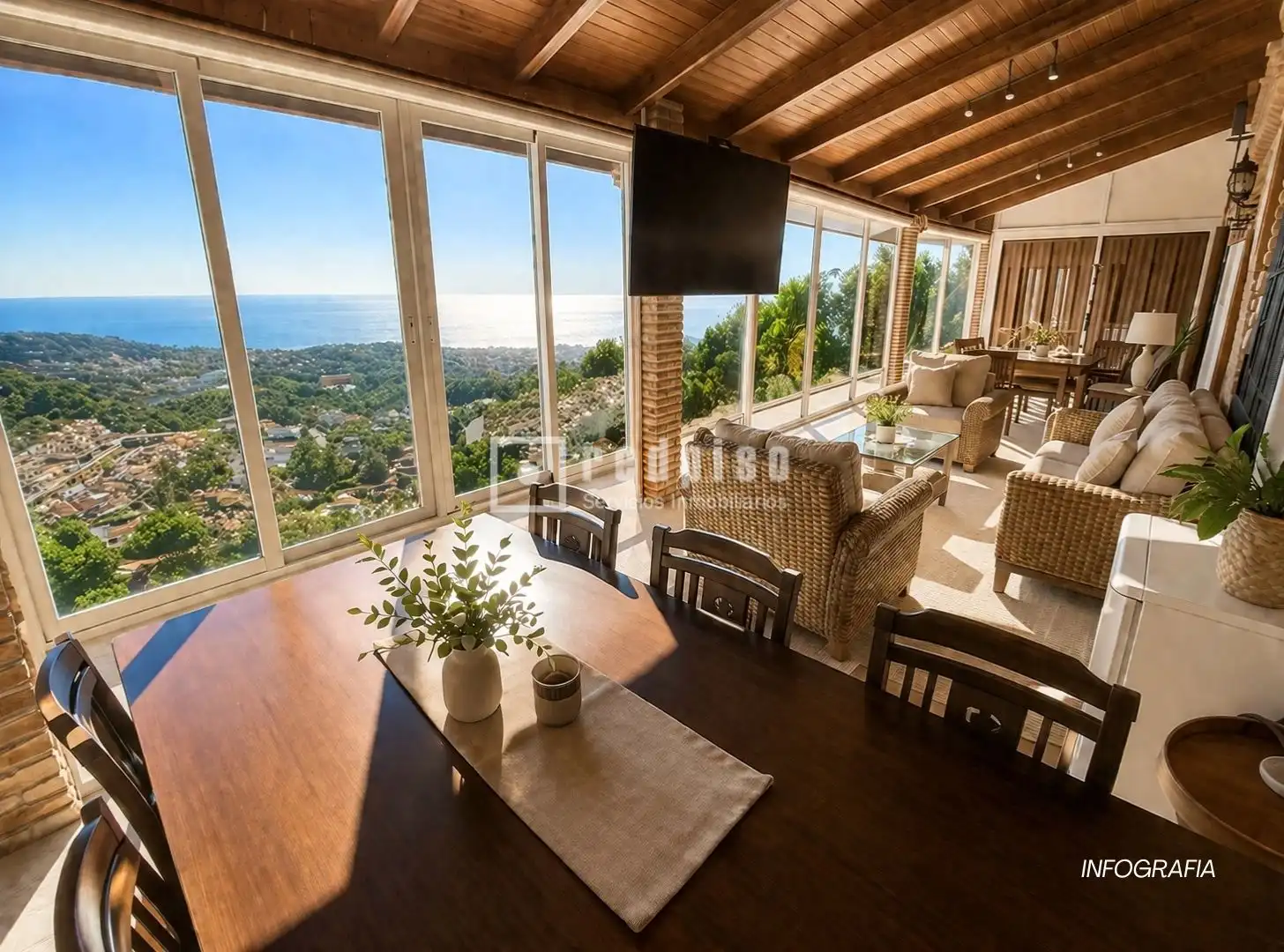 Living room of Houses for sale in Málaga  with Air Conditioner, Heating and Private garden