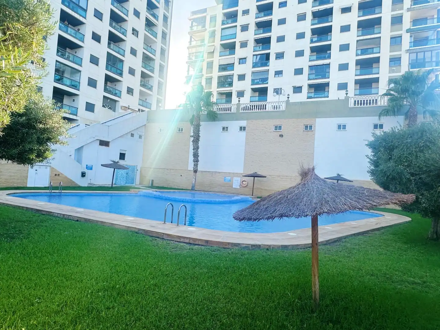 Swimming pool of Apartments for rent in El Campello  with Air Conditioner, Heating and Private garden