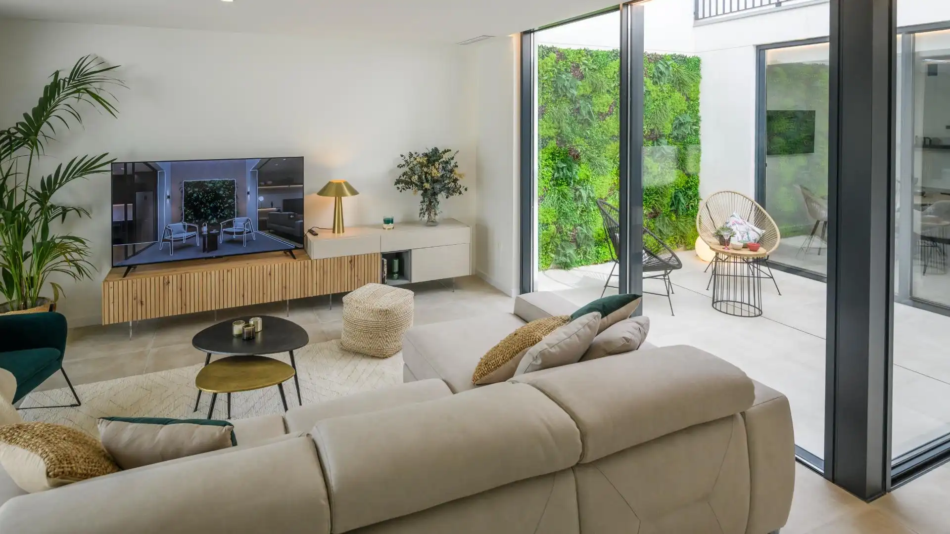 Sala d'estar de Casa o xalet en venda en Murcia amb Aire condicionat, Jardí privat i Terrassa