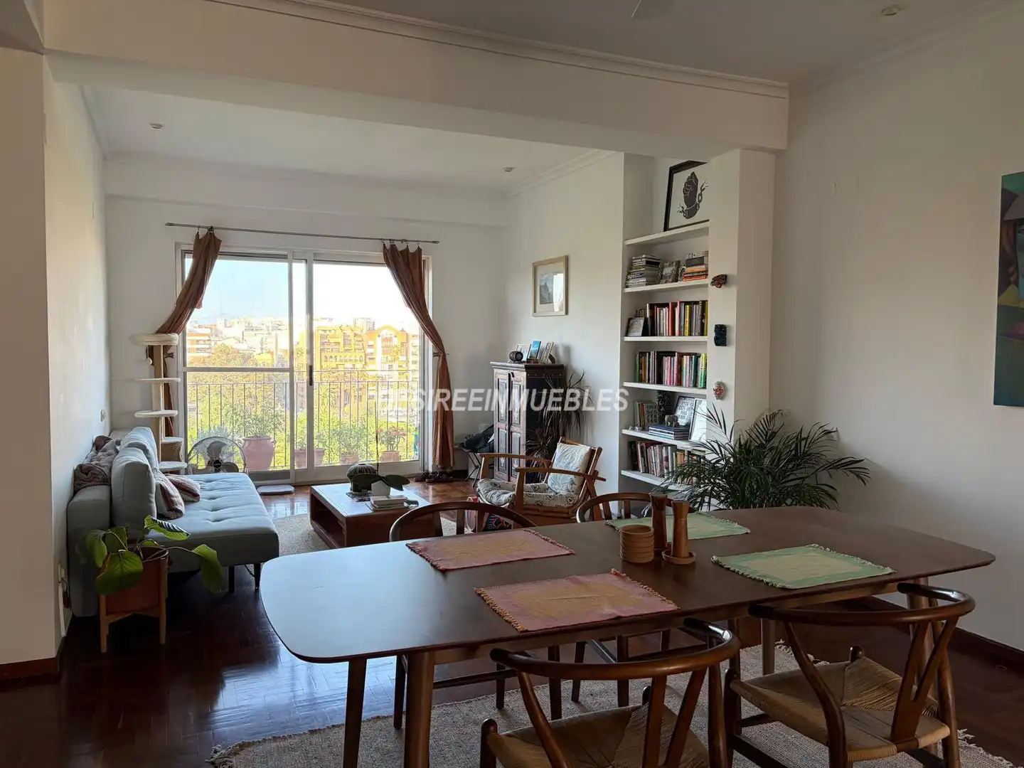 Sala de estar de Piso de alquiler en Valencia con Aire acondicionado, Calefacción y Parquet
