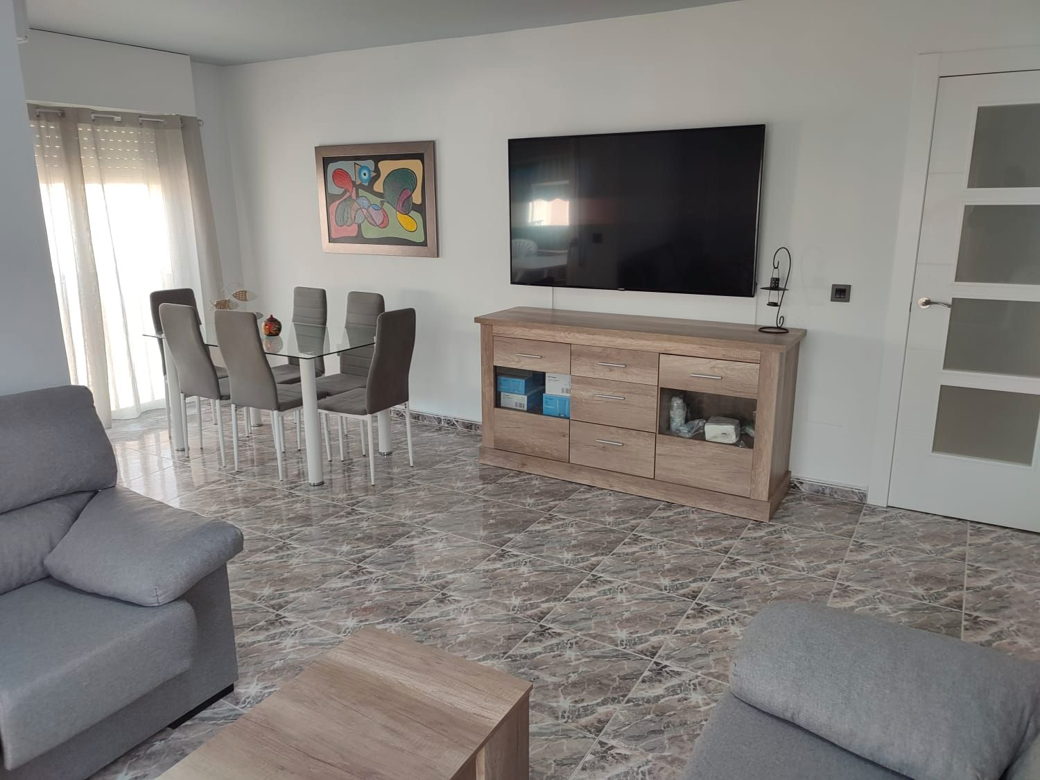 Living room of Flat to rent in Mazarrón  with Air Conditioner, Terrace and Furnished