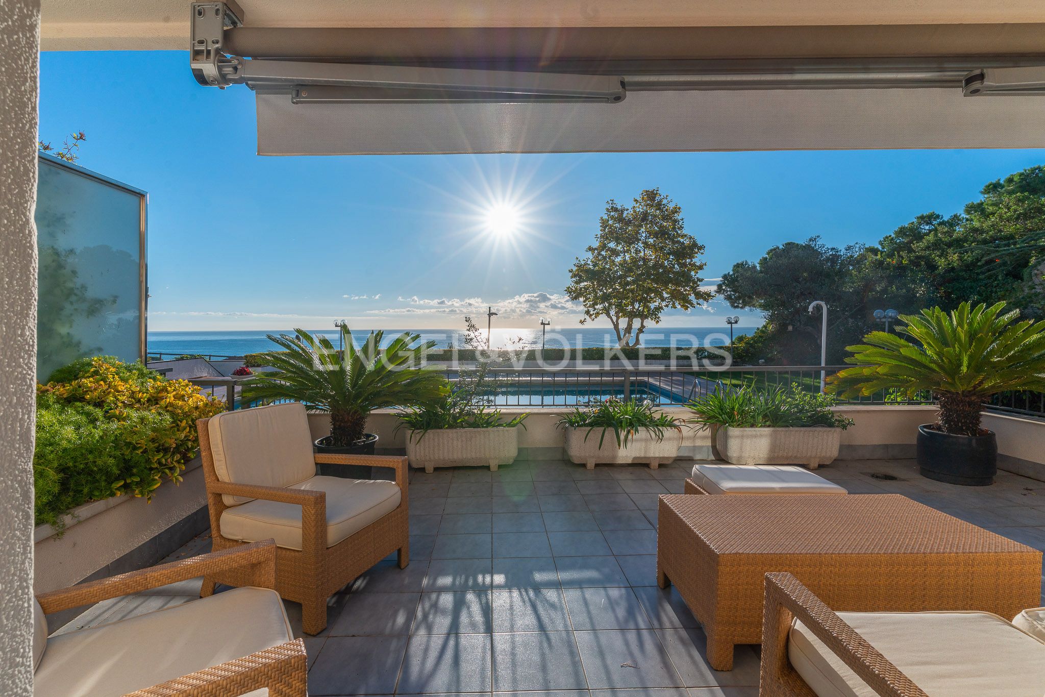 Terrace of Apartment to rent in Caldes d'Estrac  with Air Conditioner, Heating and Private garden