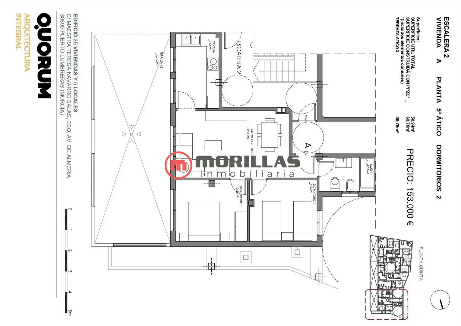 Penthouse with terrace for sale in Calle Maestra Teresa Navarro Salas 3, imagen 2