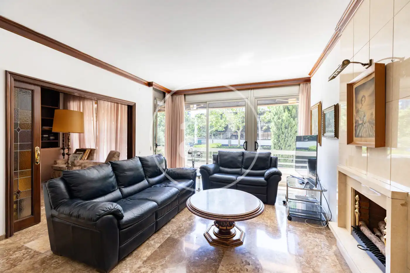 Sala de estar de Piso de alquiler en Barcelona con Calefacción, Jardín privado y Balcón