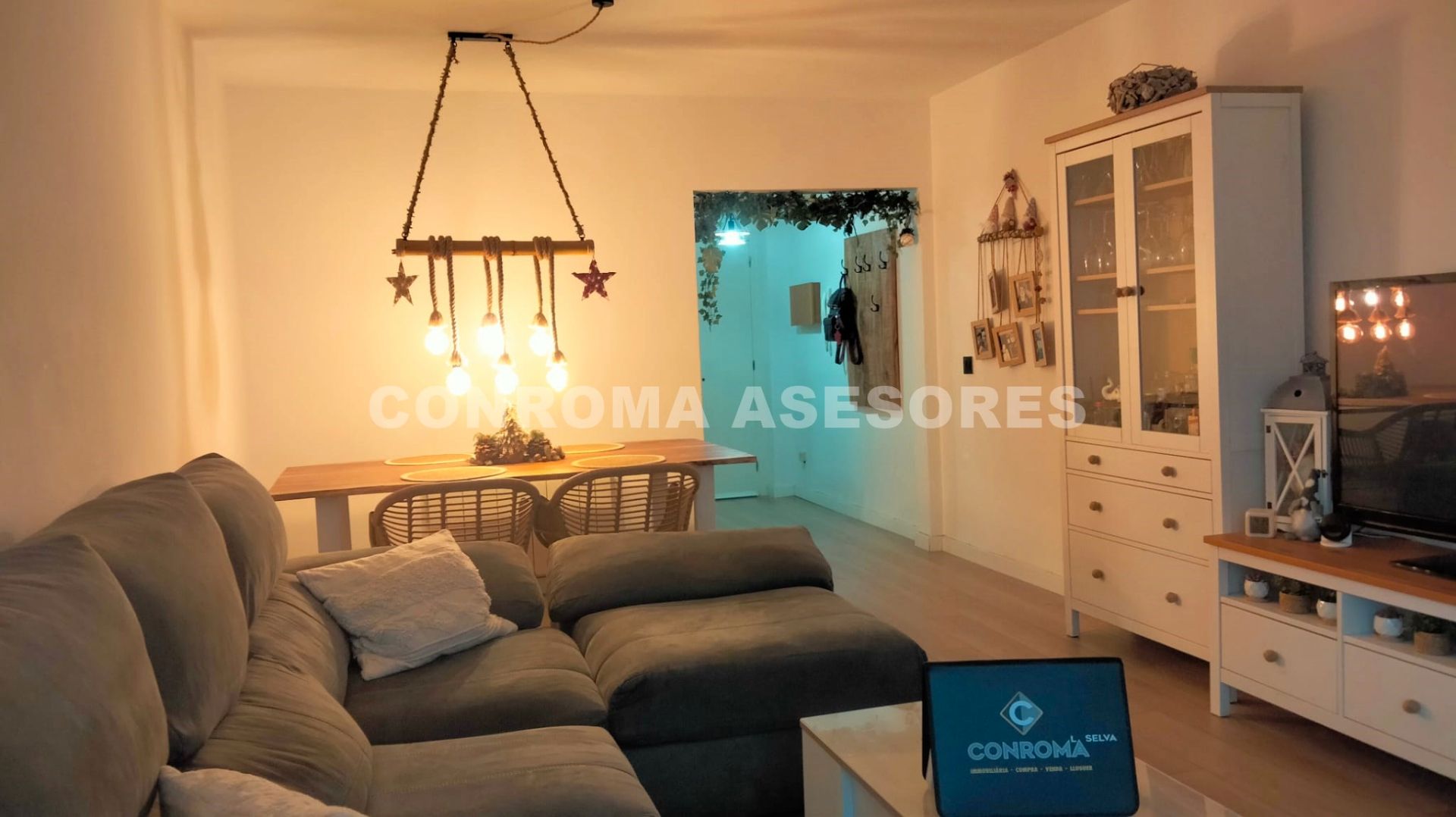 Living room of Flat for sale in Maçanet de la Selva  with Heating, Parquet flooring and Terrace