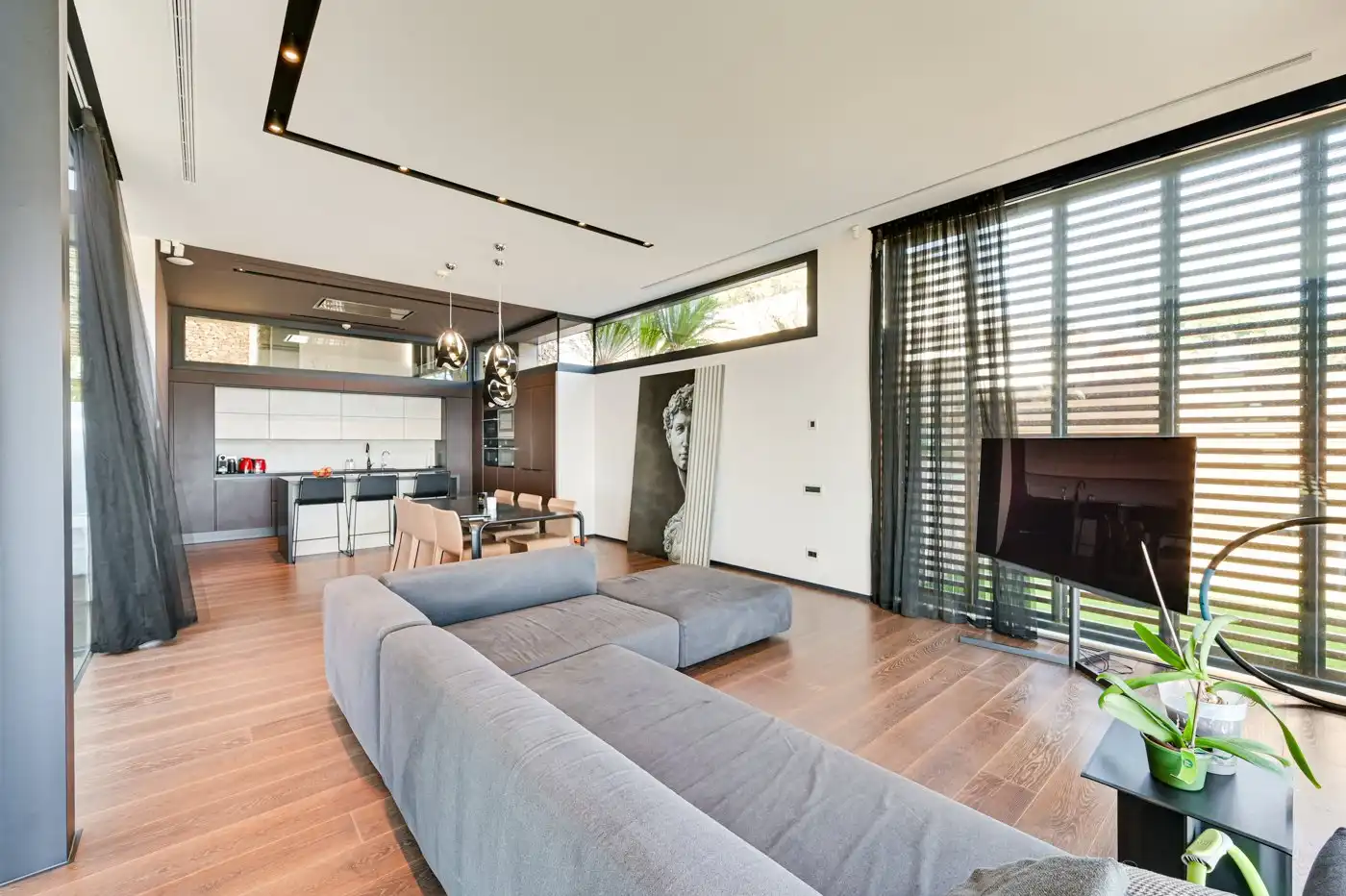 Wohnzimmer von Haus oder Chalet zum Verkauf in Lloret de Mar mit Klimaanlage, Heizung und Privatgarten