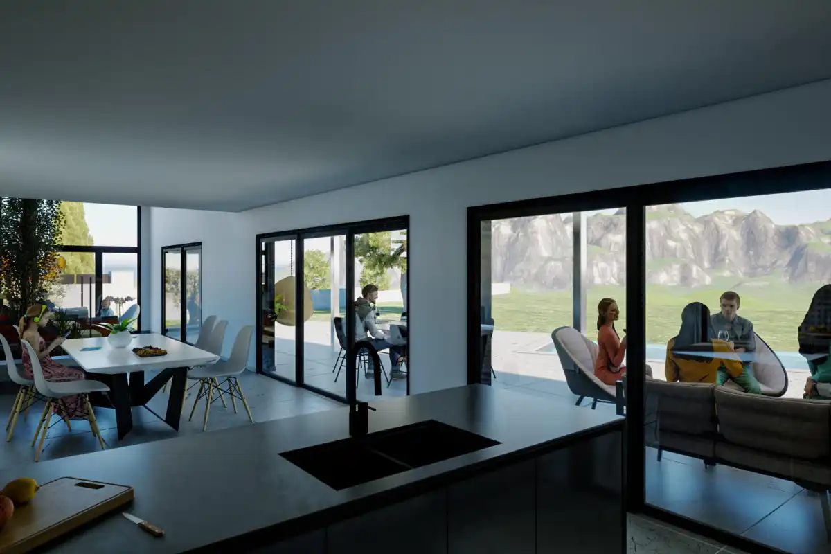 Sala de estar de Casa o chalet en venta en La Nucia con Piscina