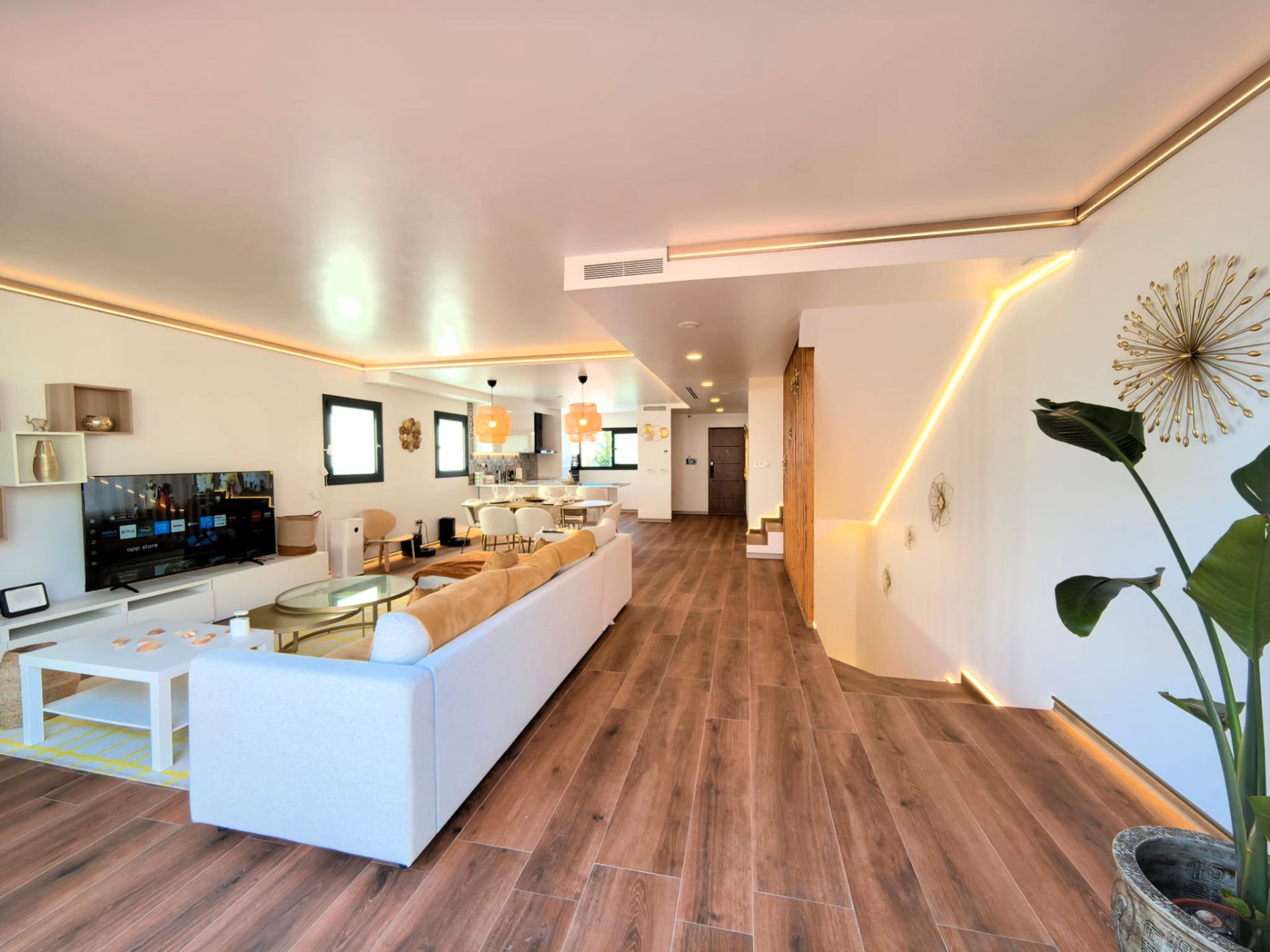 Sala de estar de Casa adosada en venta en Montgat con Aire acondicionado, Calefacción y Jardín privado