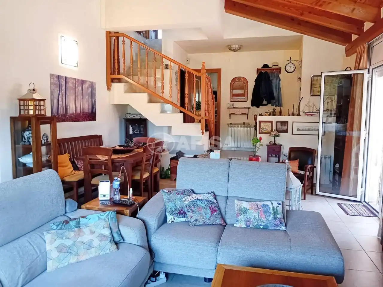 Living room of Houses for sale in Sant Pere de Vilamajor  with Air Conditioner, Heating and Private garden