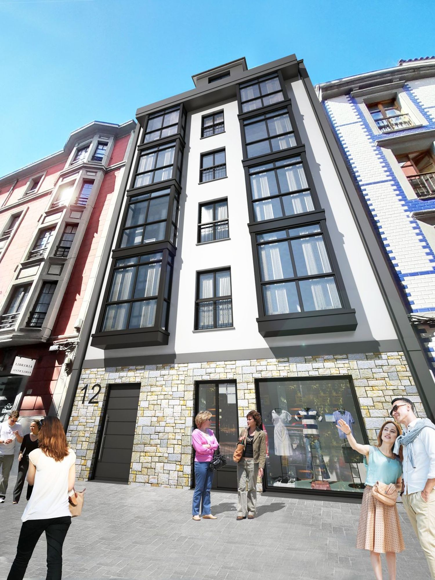 Exterior view of Flat for sale in Gijón   with Heating, Terrace and Swimming Pool