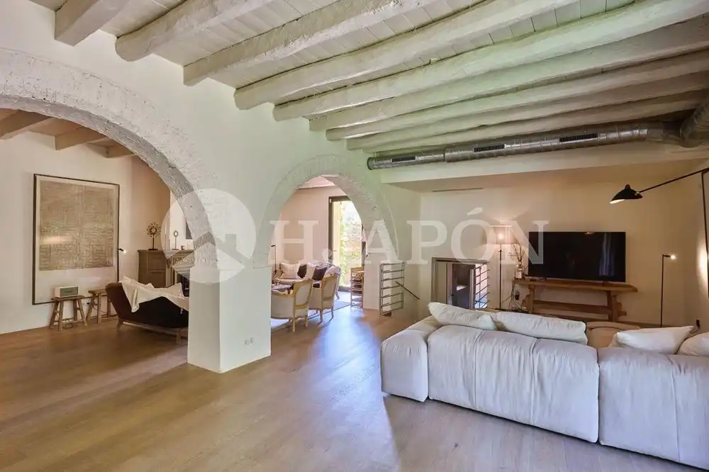 Wohnzimmer von Haus oder Chalet zum Verkauf in Alella mit Klimaanlage, Heizung und Privatgarten