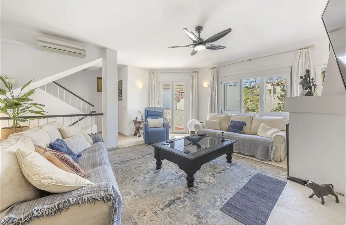 Living room of Houses for sale in Manilva  with Air Conditioner, Private garden and Community pool
