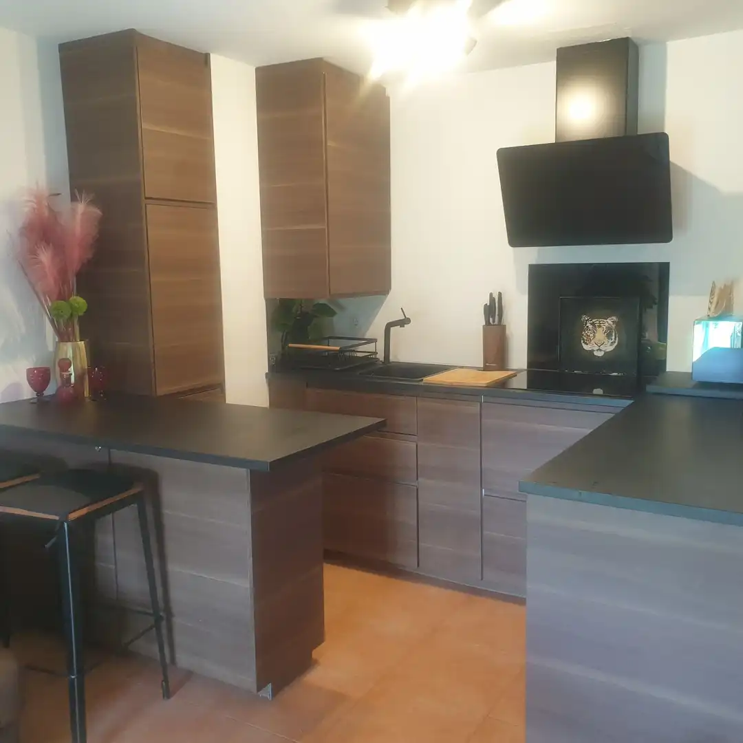 Cuina de Apartament en venda en A Illa de Arousa  amb Calefacció, Jardí privat i Terrassa