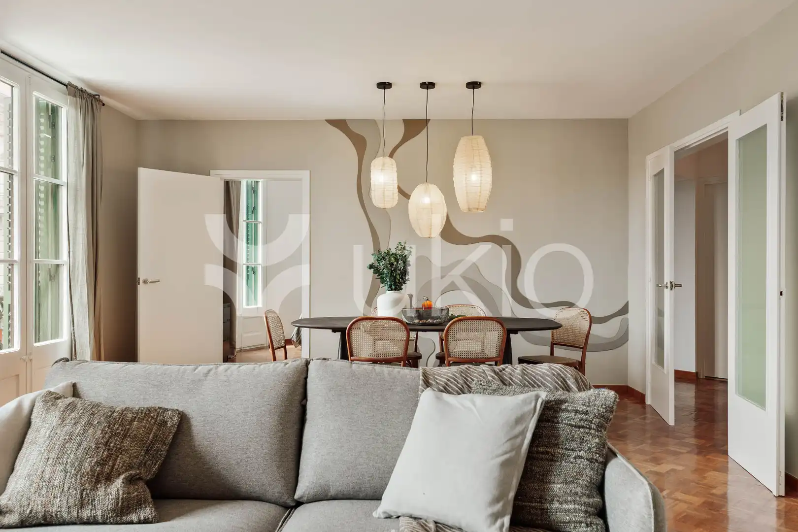 Sala d'estar de Apartament de lloguer en Barcelona amb Aire condicionat, Calefacció i Moblat