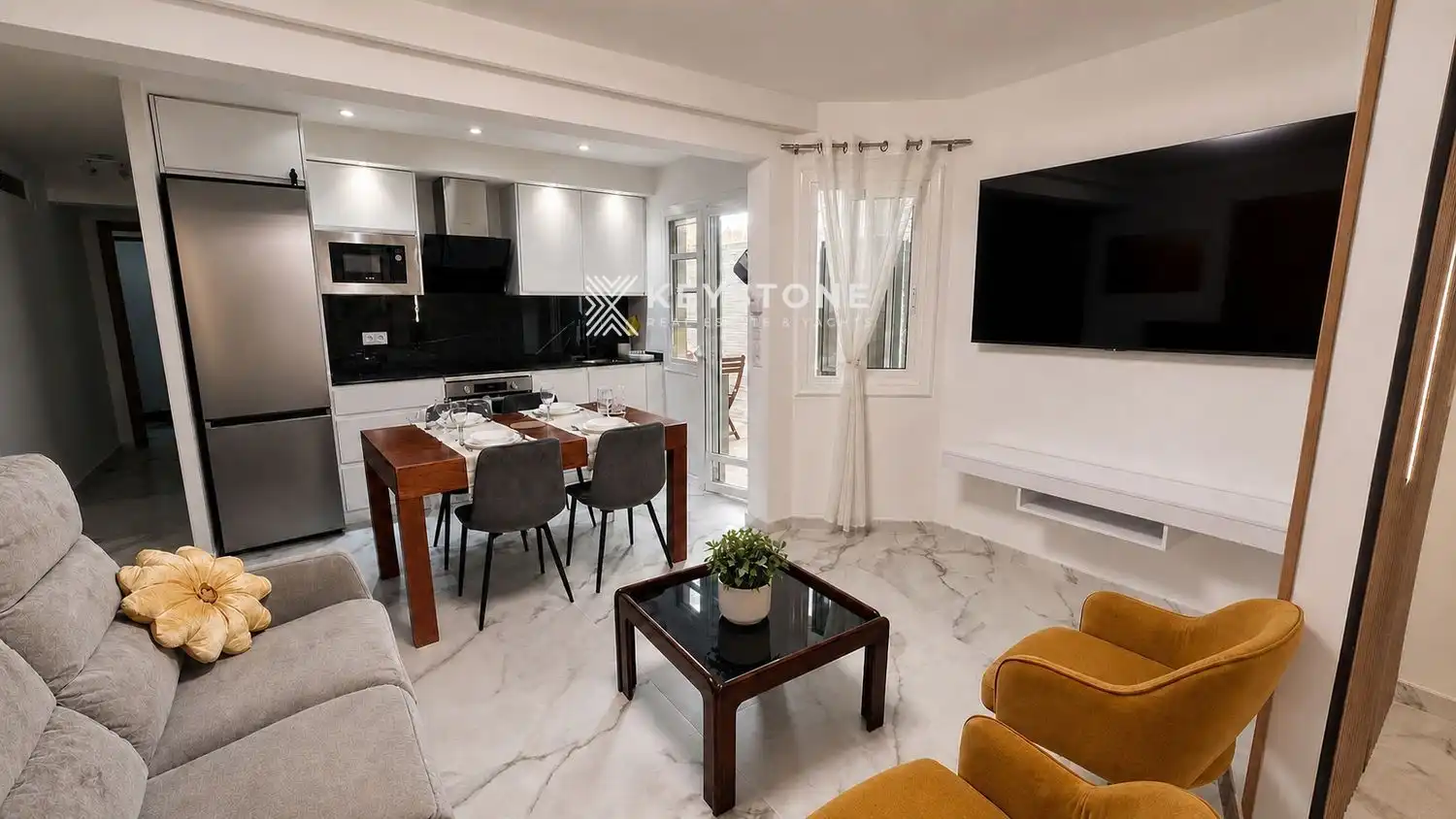 Sala d'estar de Pis de lloguer en Alicante / Alacant amb Aire condicionat, Calefacció i Terrassa