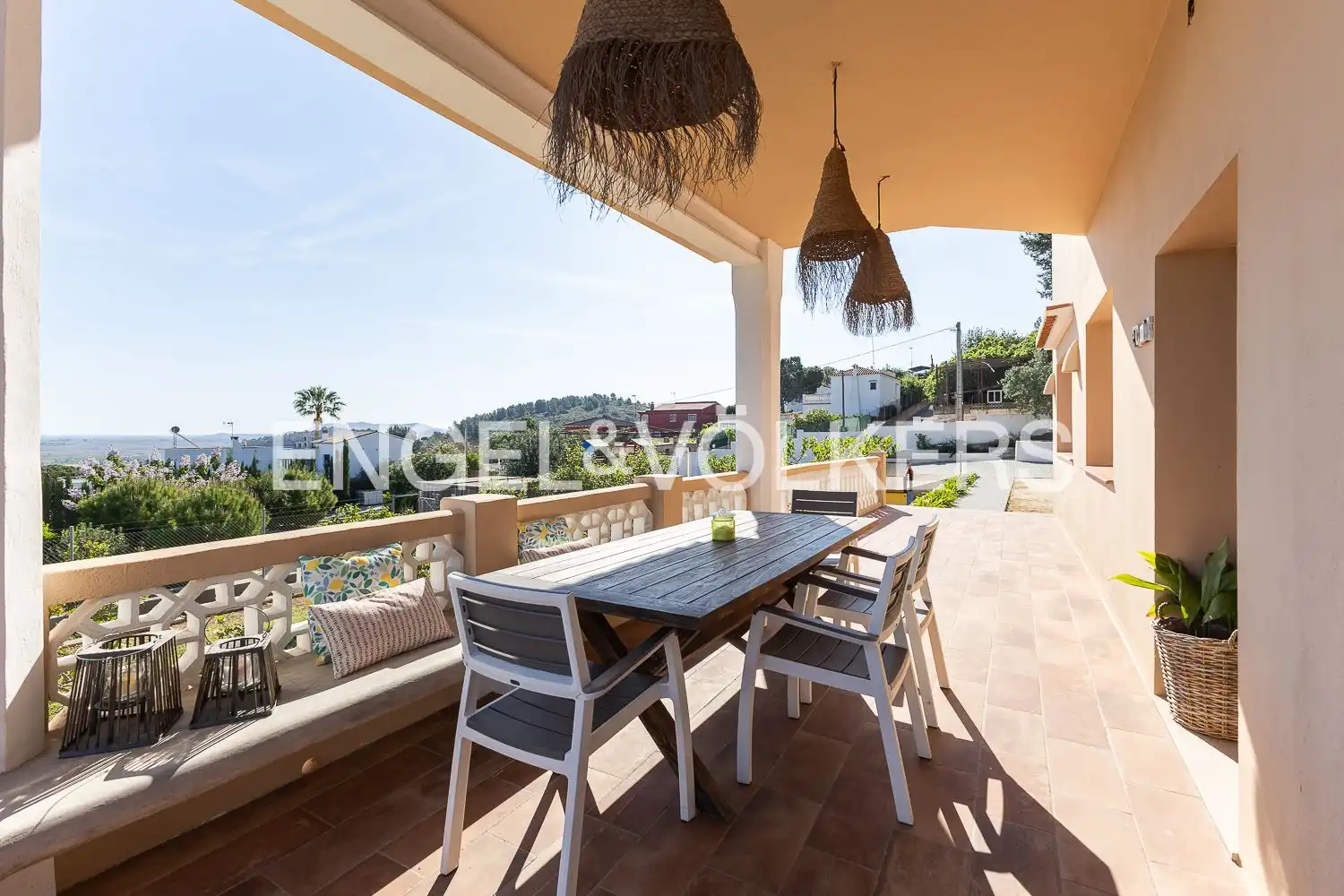 Terrassa de Casa o xalet de lloguer en Corbera amb Aire condicionat, Calefacció i Jardí privat
