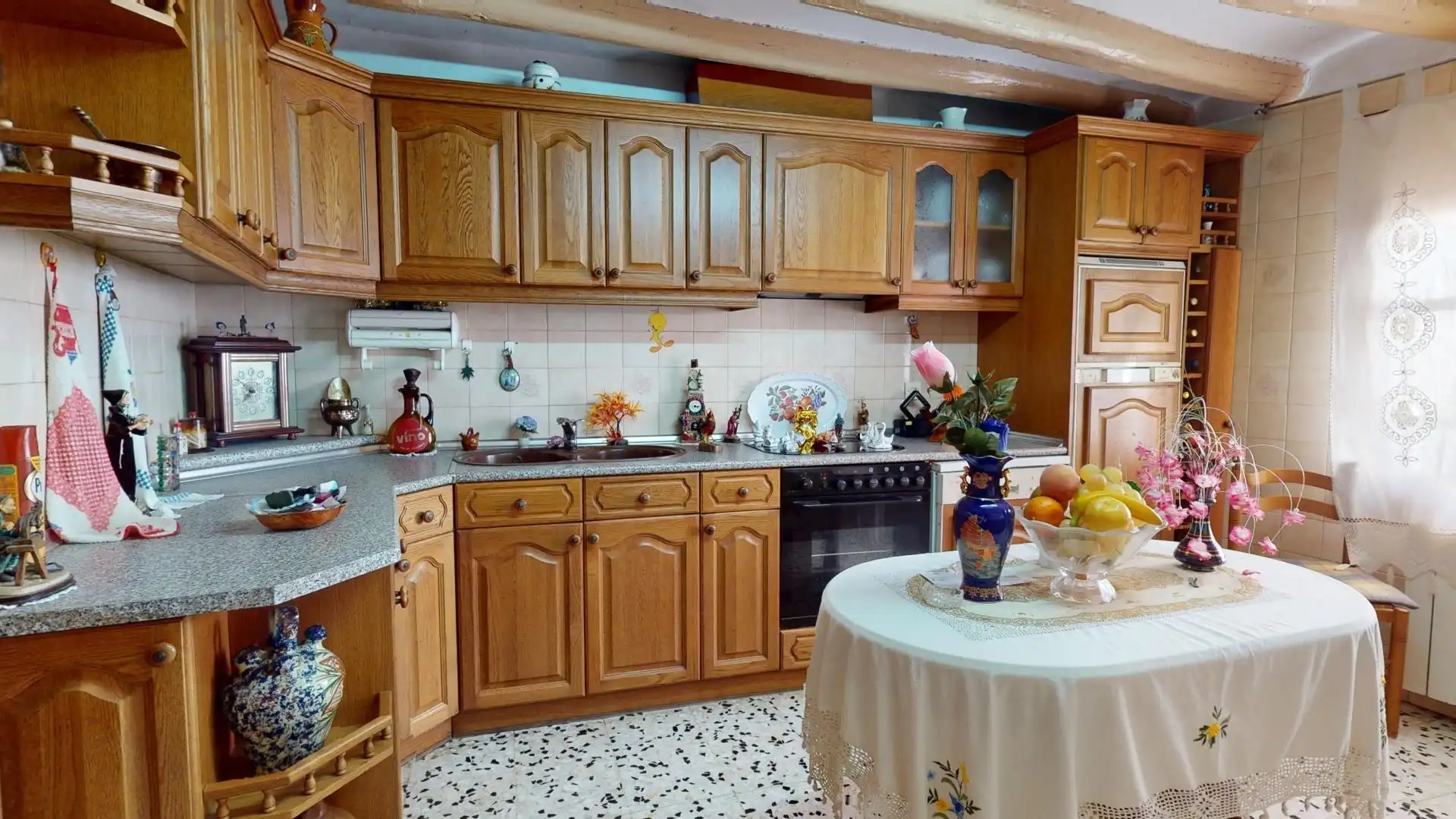 Cocina de Finca rústica en venta en Lumpiaque con Calefacción, Terraza y Amueblado