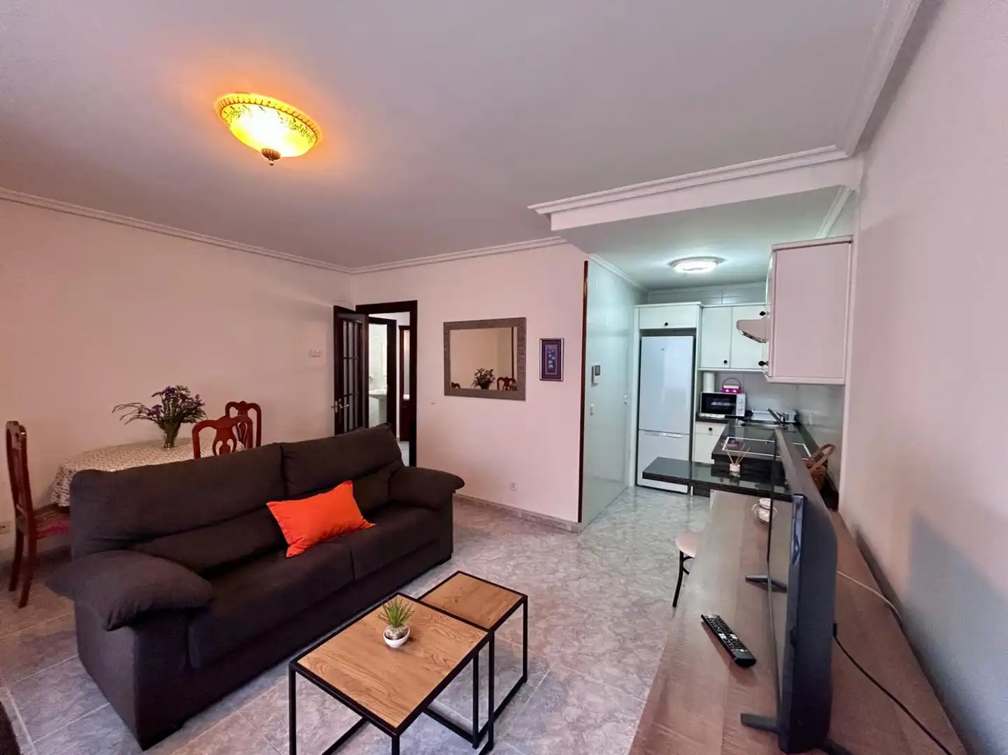 Living room of Flat for rent in Siero  with Heating, Parquet flooring and Terrace