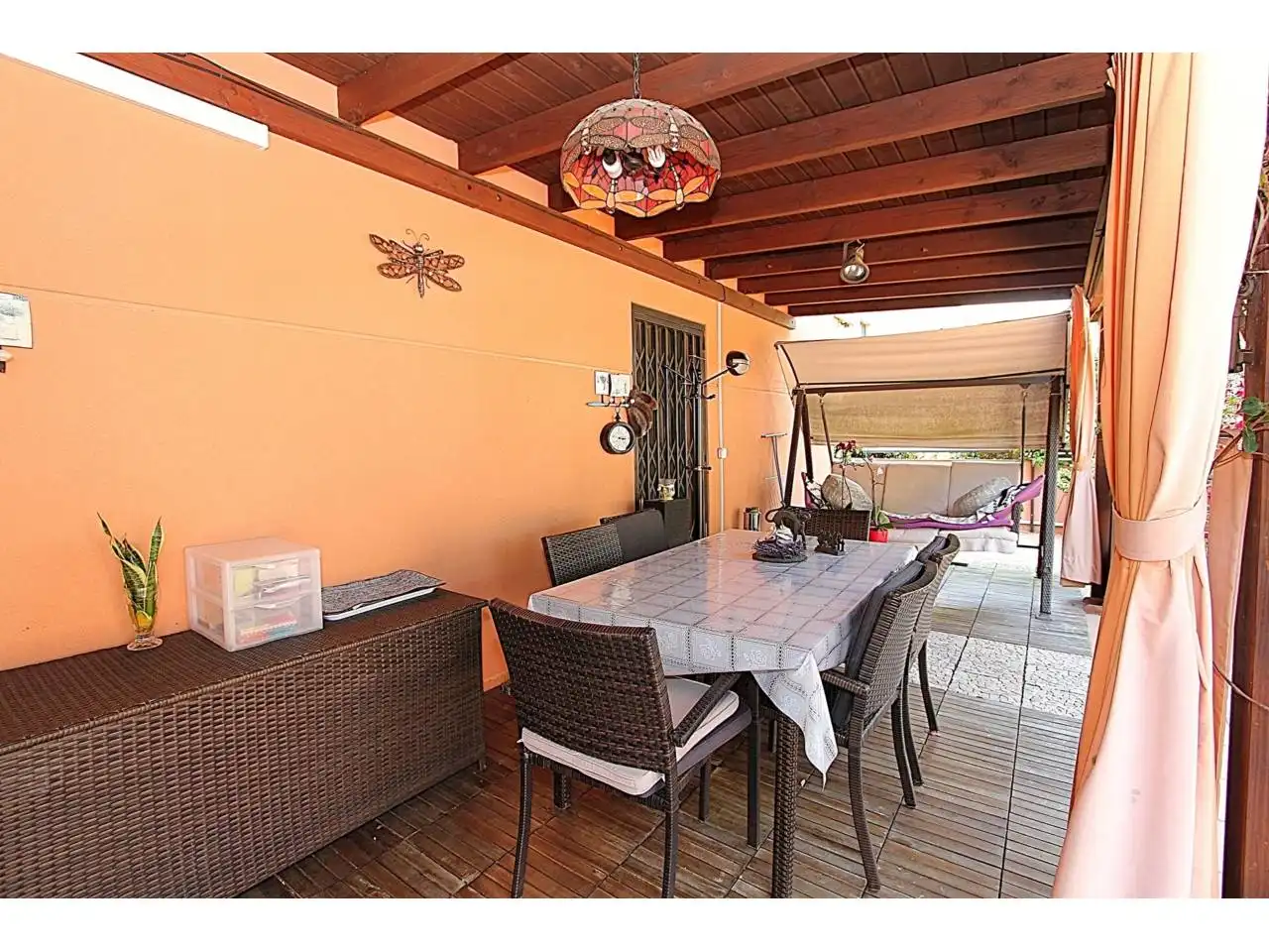 Terrasse von Wohnung zum Verkauf in Lloret de Mar mit Klimaanlage, Heizung und Privatgarten